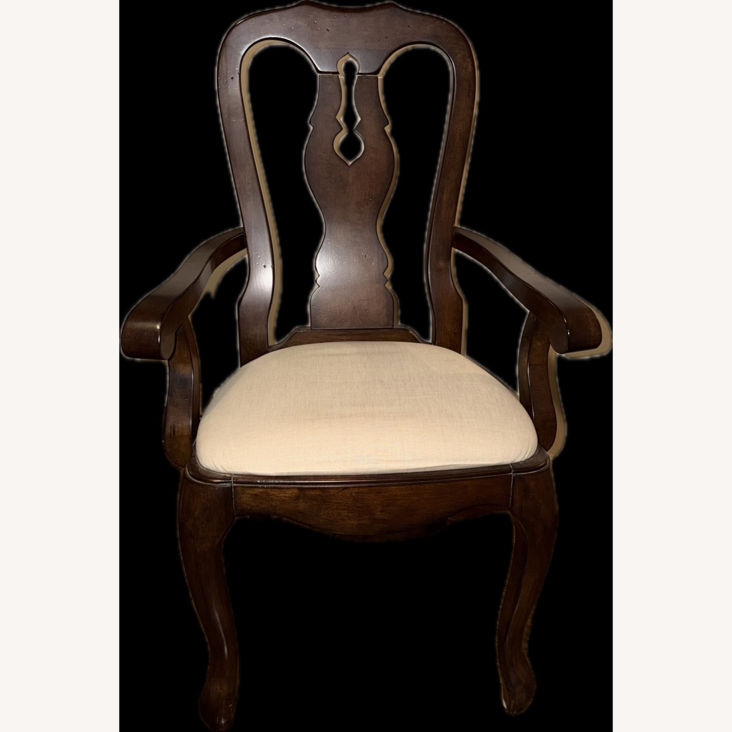 Pottery Barn Dark Brown Queen Anne Dining Chairs - image-1