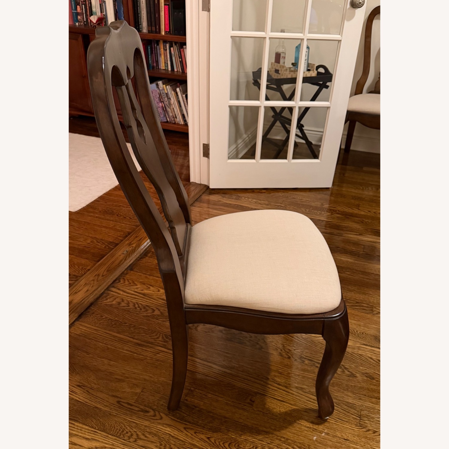 Pottery Barn Dark Brown Queen Anne Dining Chairs - image-5