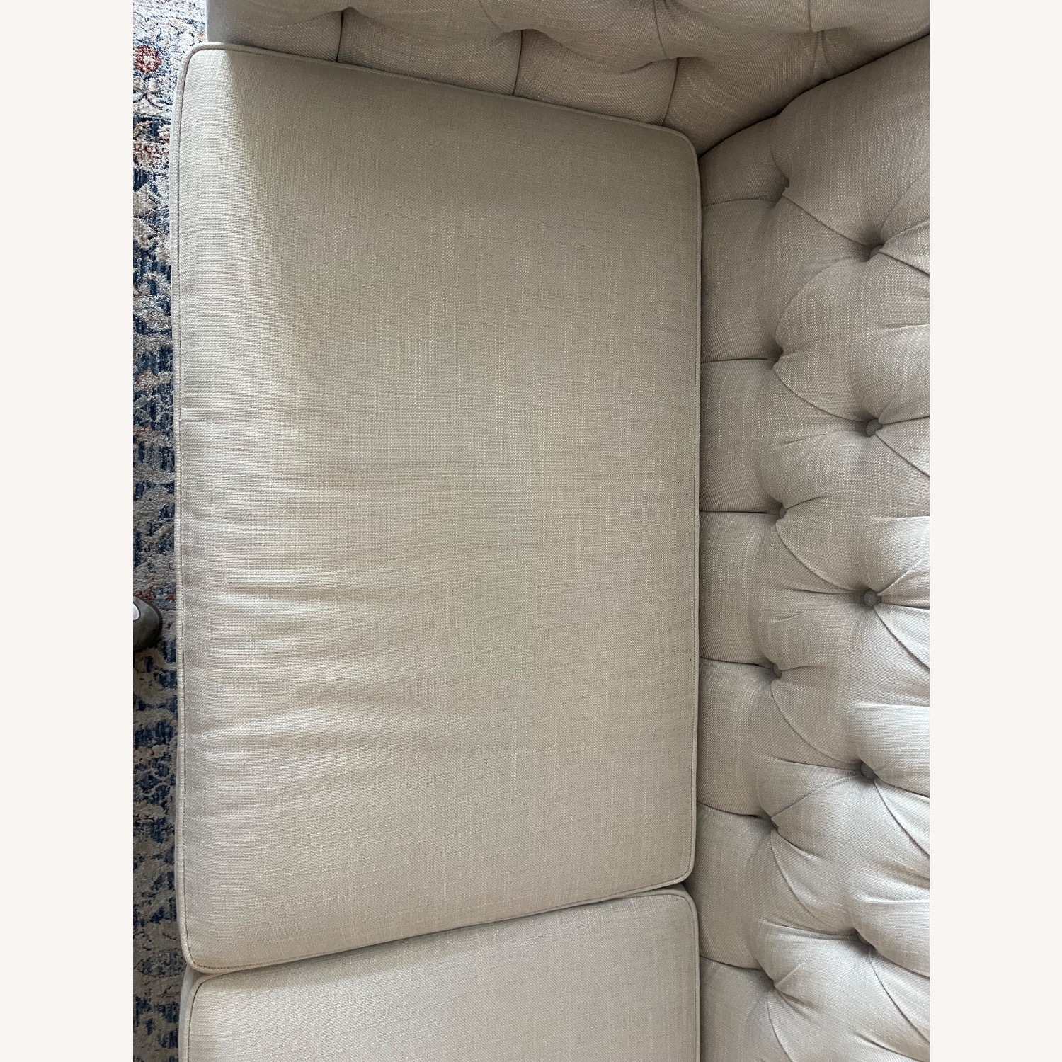 Ethan Allen Natural Fabric 3+ Seater Sofa - image-6