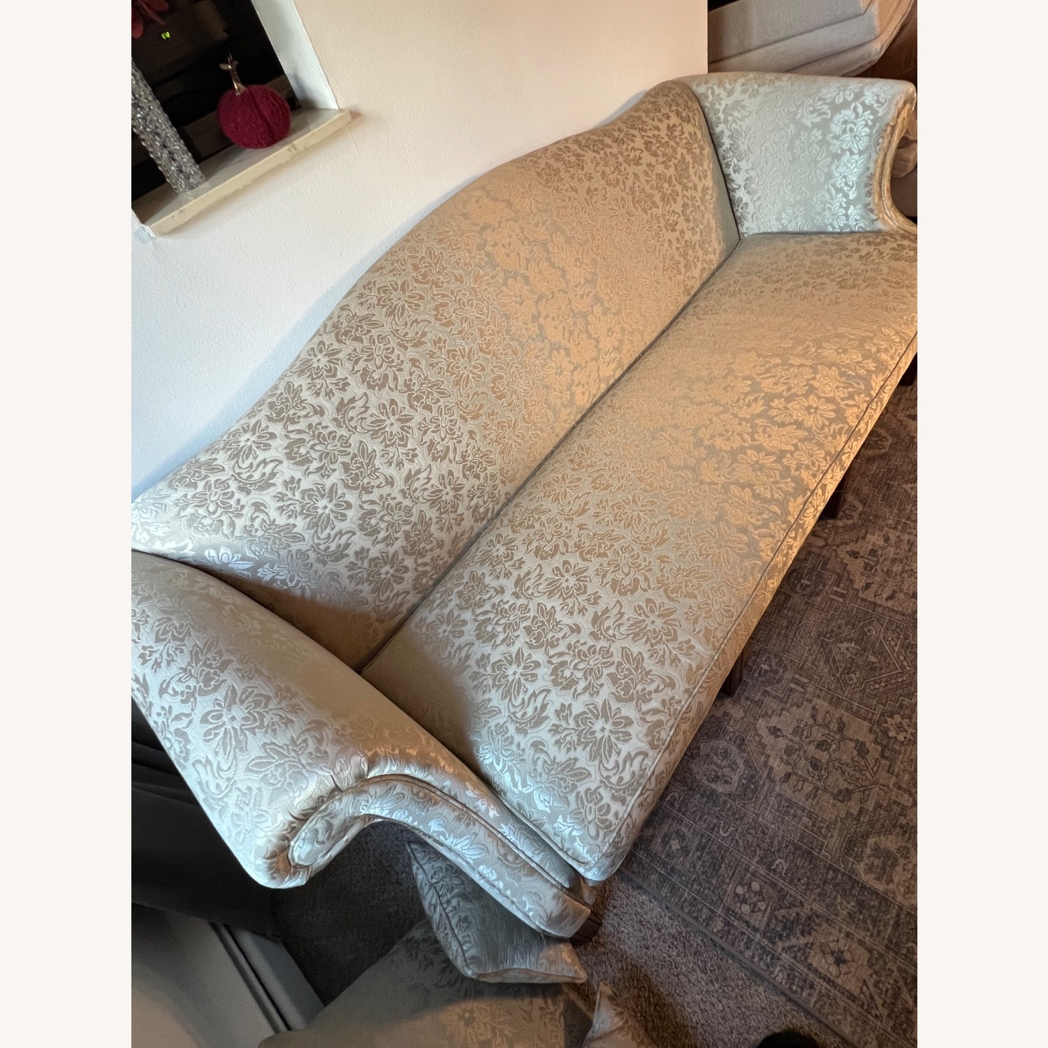 Custom Chippendale Camelback Mahogany Sofa - image-4