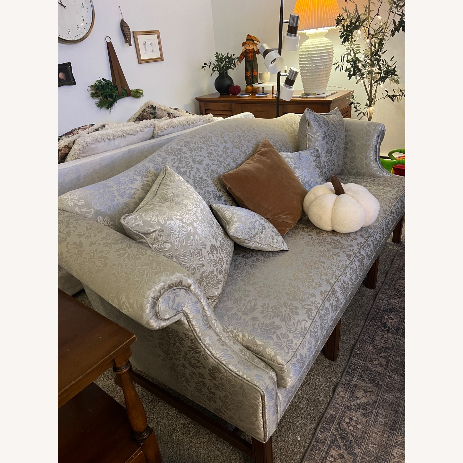 Custom Chippendale Camelback Mahogany Sofa - image-14