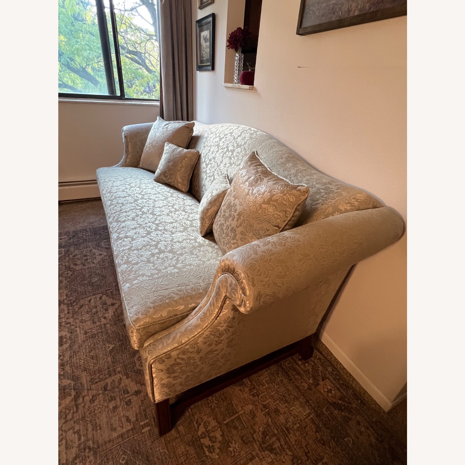 Custom Chippendale Camelback Mahogany Sofa - image-2