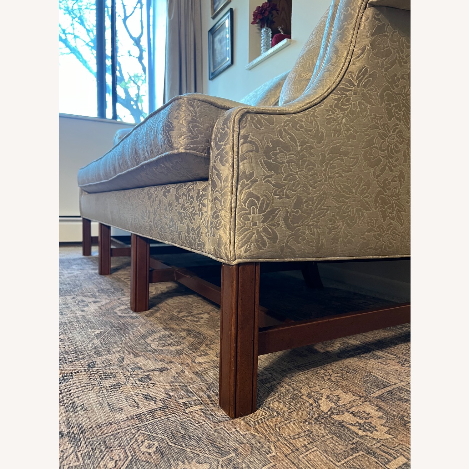 Custom Chippendale Camelback Mahogany Sofa - image-5