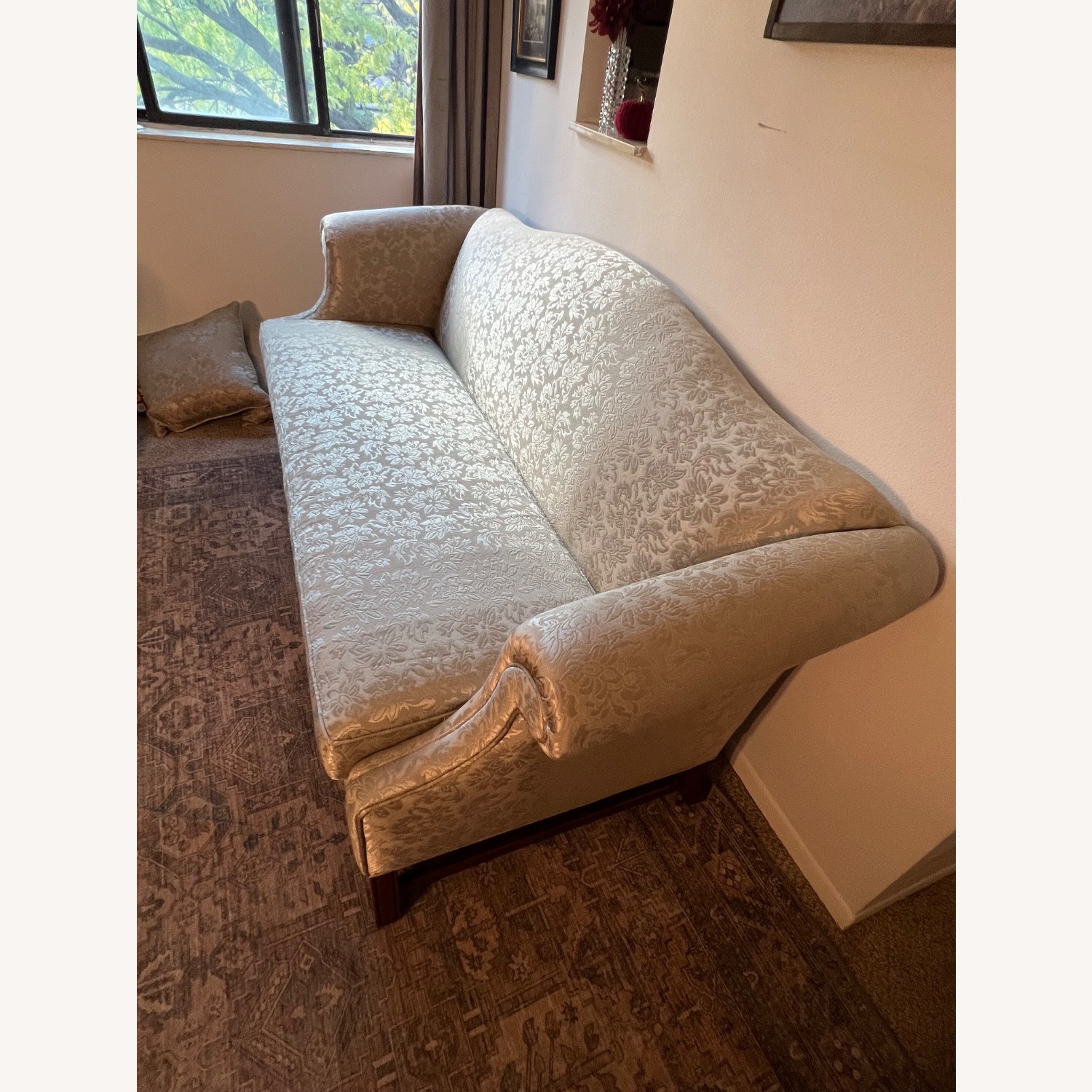 Custom Chippendale Camelback Mahogany Sofa - image-3