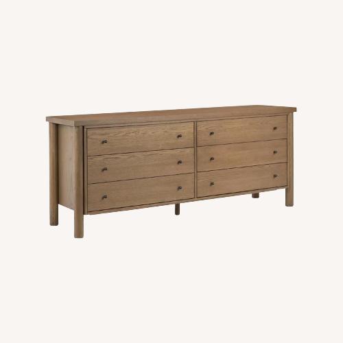 Used Four Hands Roarke Dark Brown Wood Veneer Dresser for sale on AptDeco