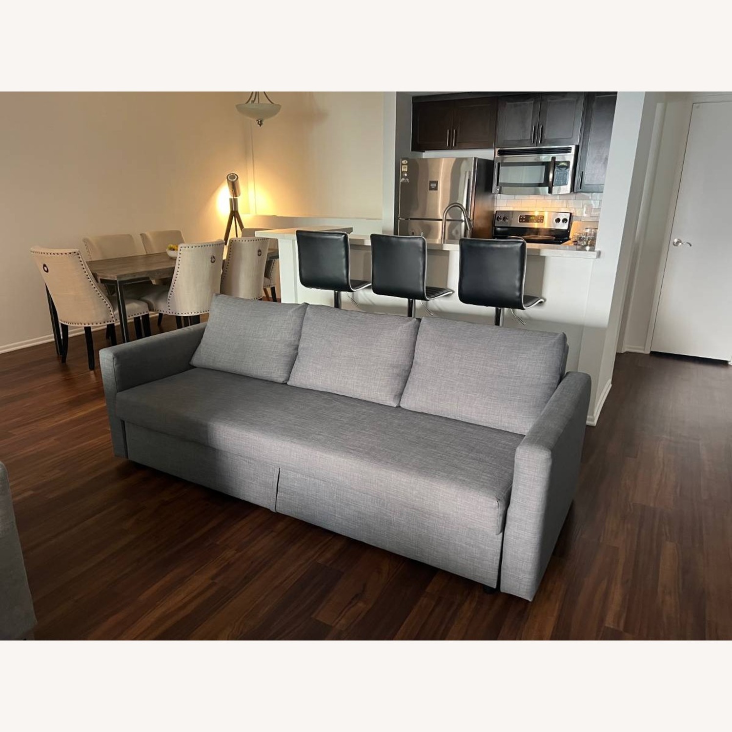  Modern Grey Sofa Bed - image-1