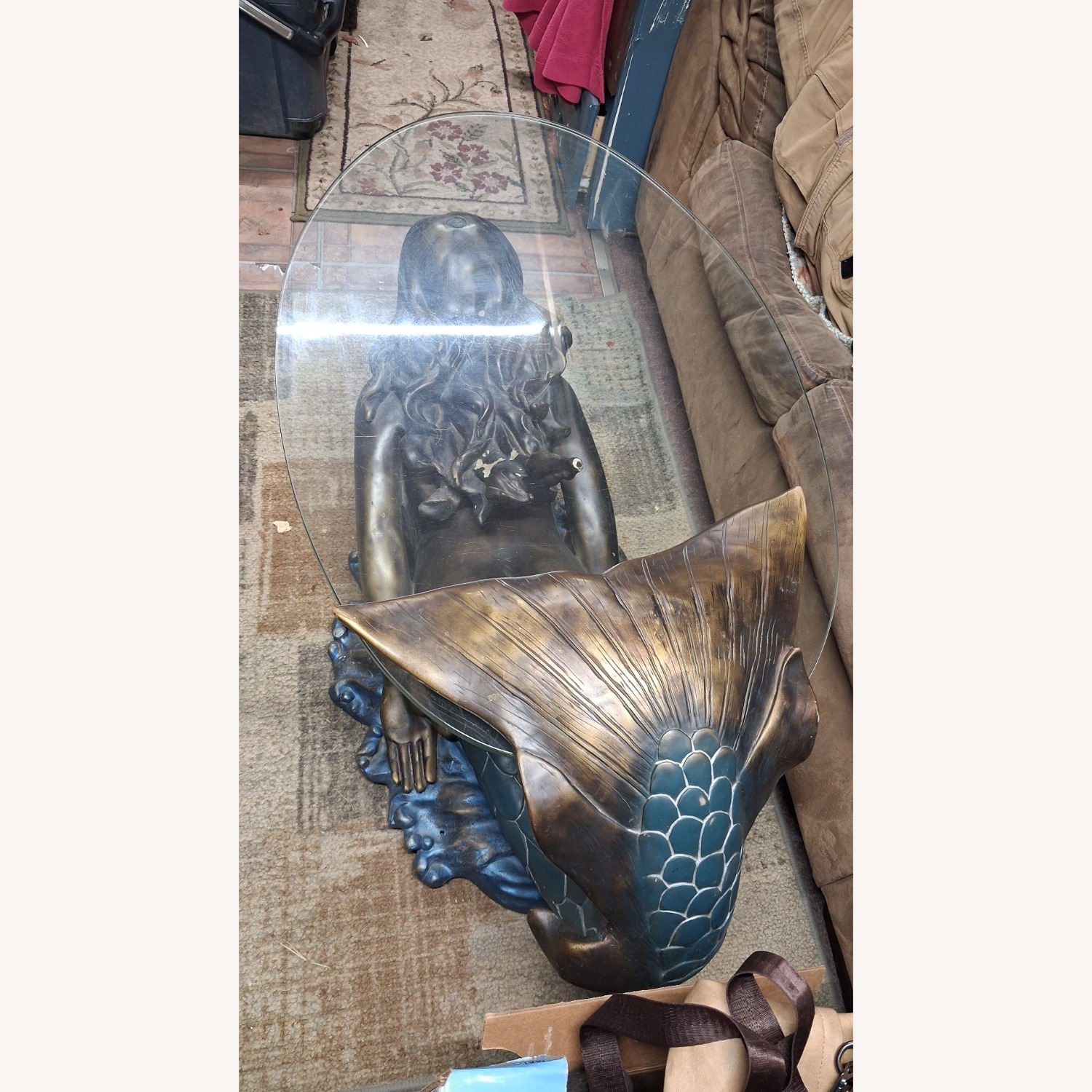 Vintage/Antique Finds Natural Wood Coffee Table - image-1