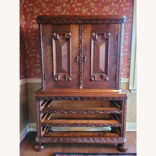 Used Vintage/Antique Finds Dark Brown Wood Sideboard for sale on AptDeco