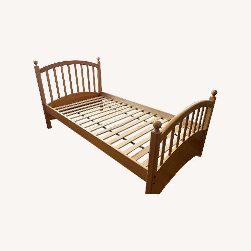 Used Natural Maple Wood Twin Bed for sale on AptDeco