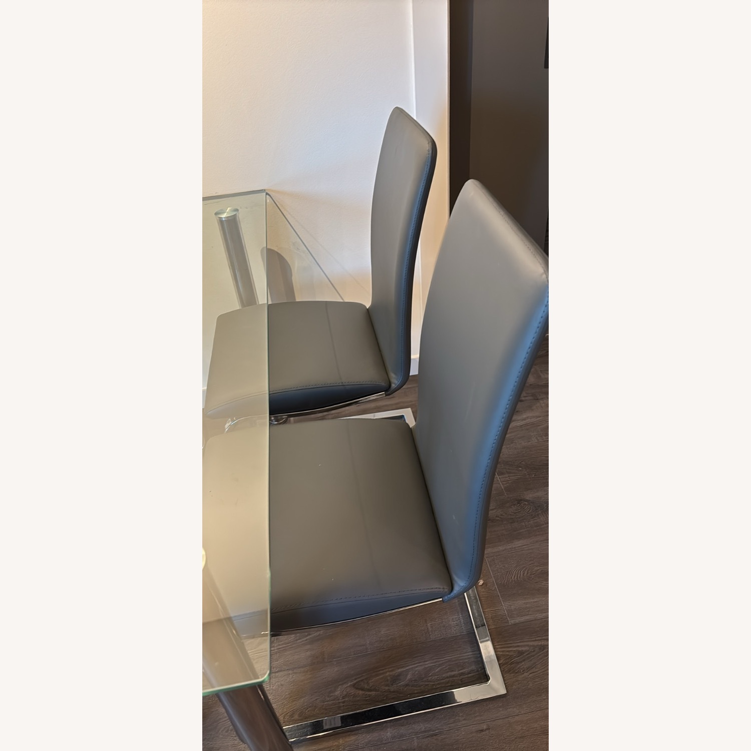 Glass Dining Table and 4 Chairs - image-4