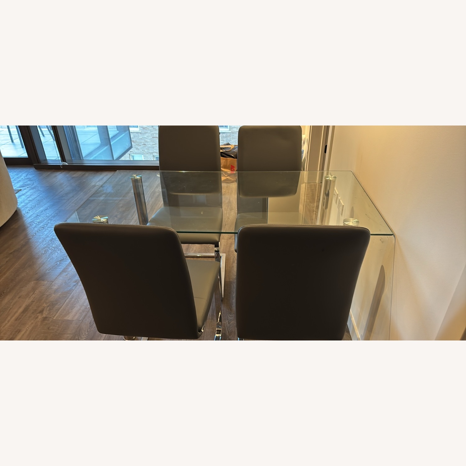 Glass Dining Table and 4 Chairs - image-3