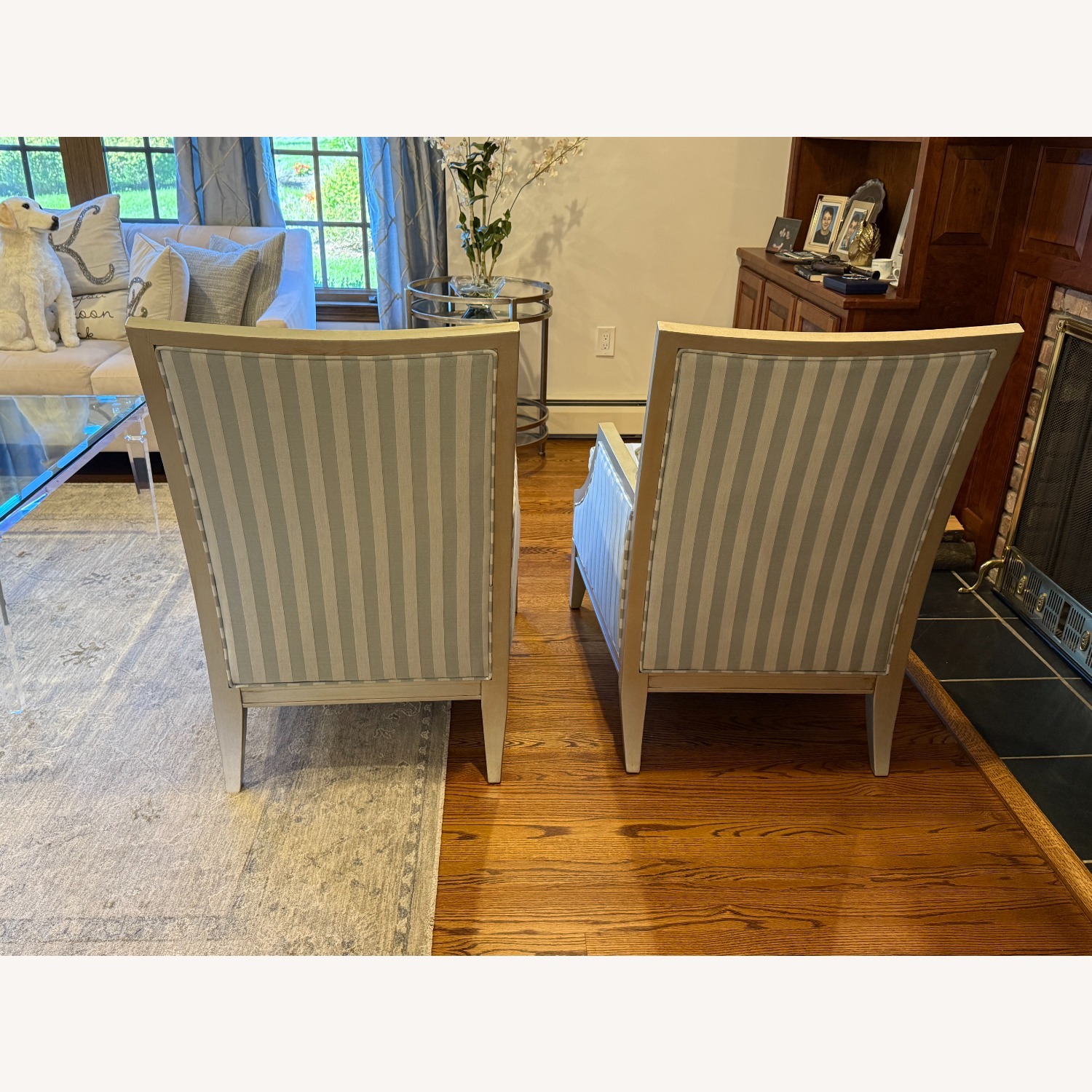 Vintage/Antique Finds Silver Fabric Accent Chairs - image-2