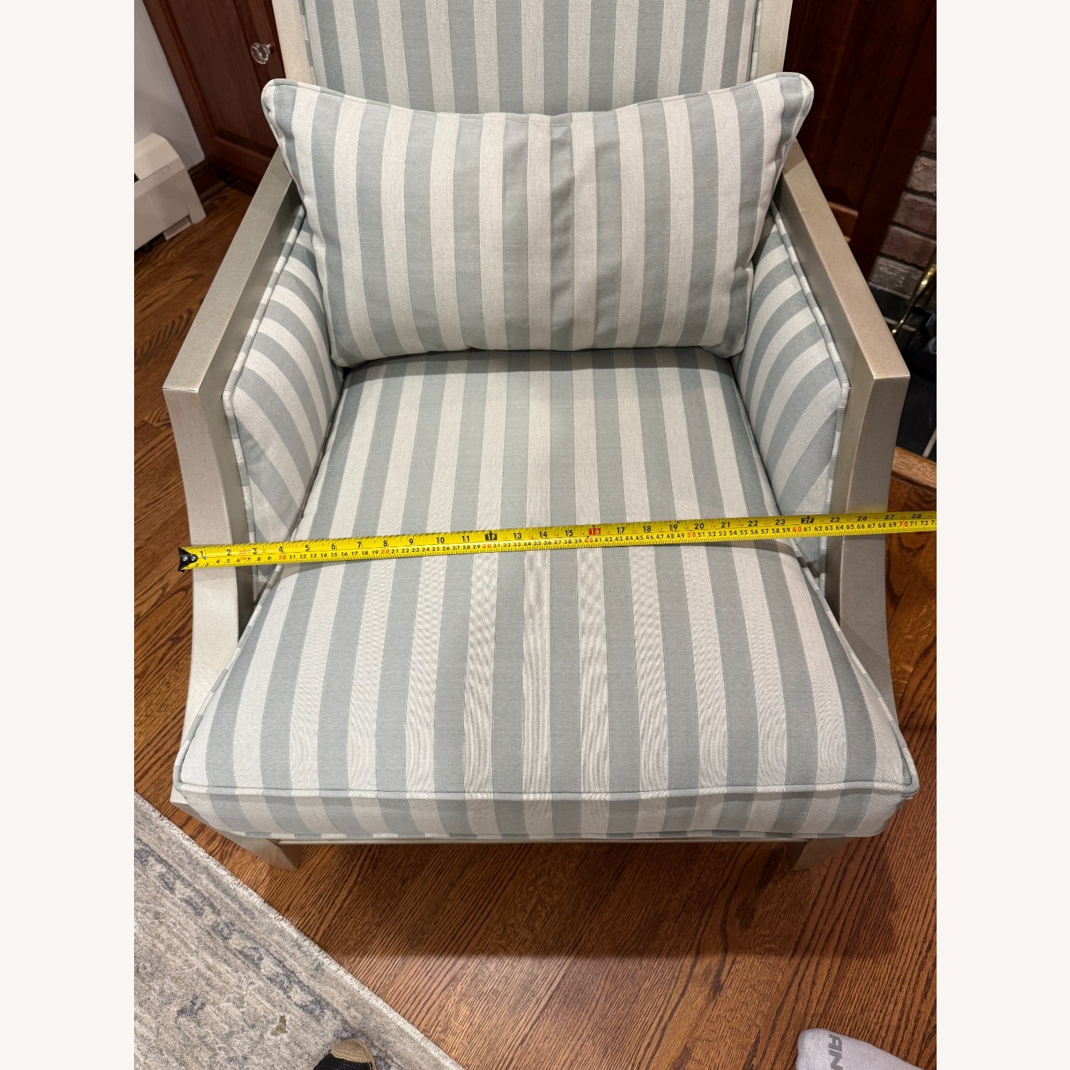 Vintage/Antique Finds Silver Fabric Accent Chairs - image-7