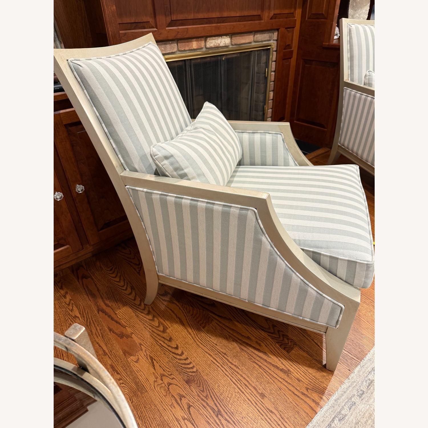 Vintage/Antique Finds Silver Fabric Accent Chairs - image-6