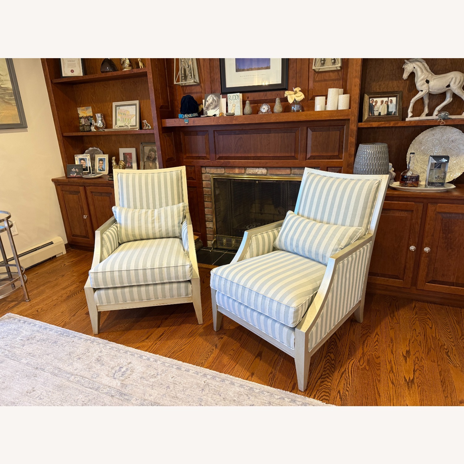 Vintage/Antique Finds Silver Fabric Accent Chairs - image-3