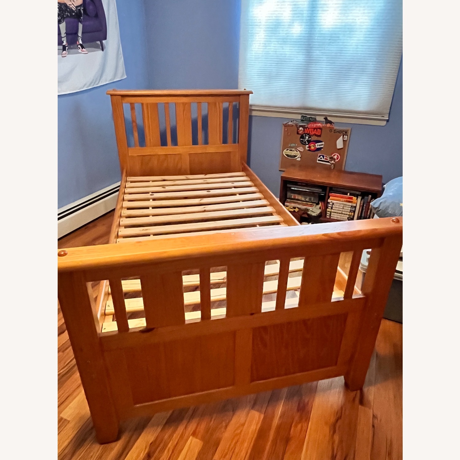 Twin Solid Oak Bed - image-3