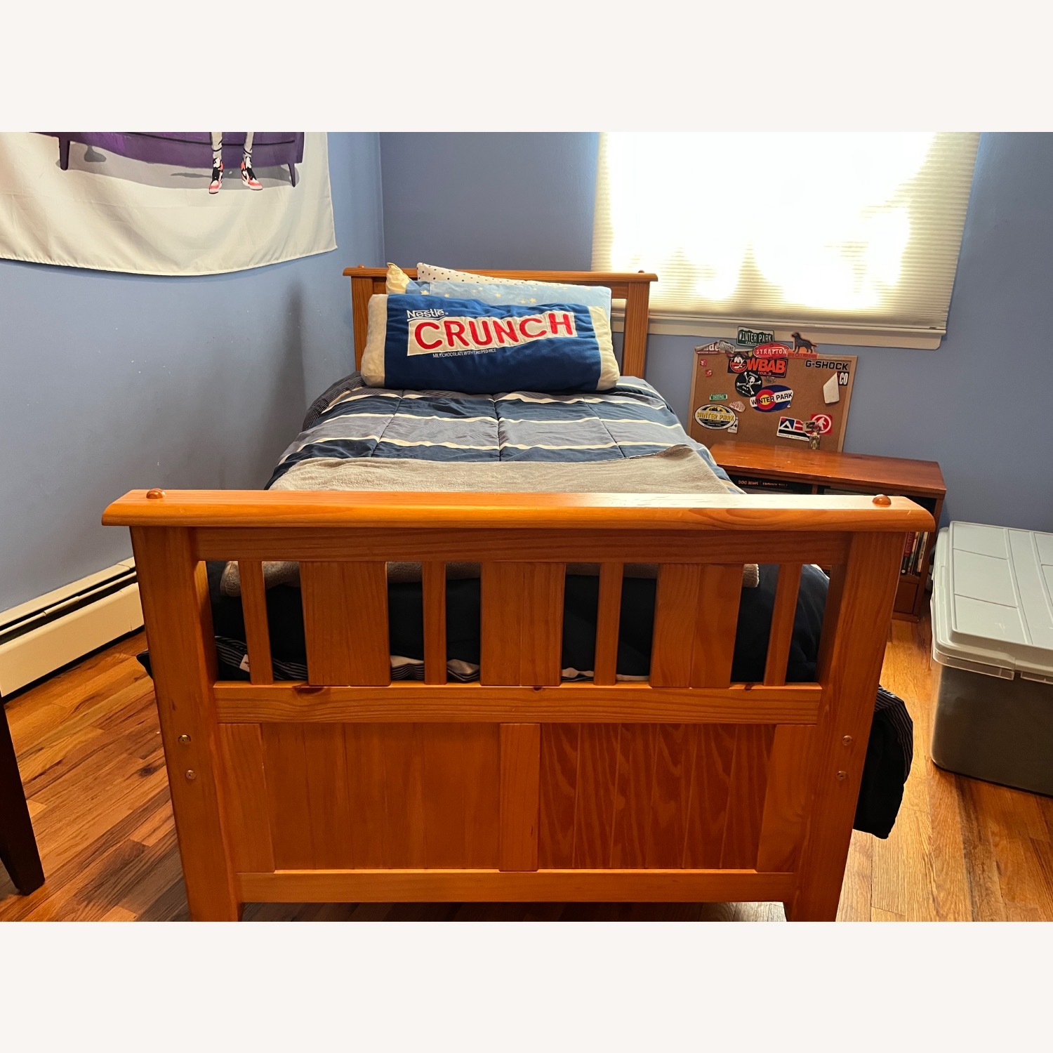 Twin Solid Oak Bed - image-1