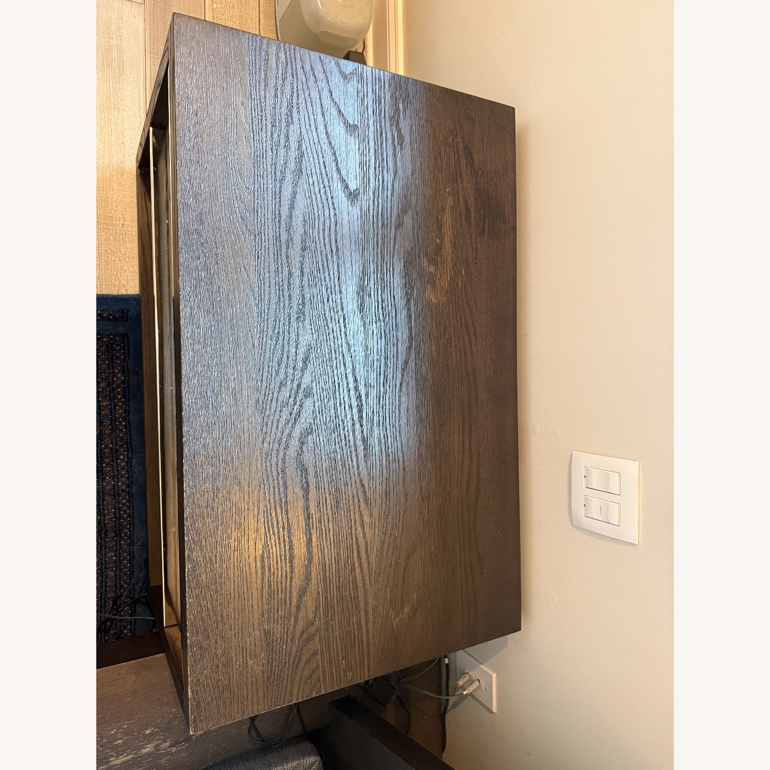 Restoration Hardware Bezier Dark Brown Wood Nightstands - image-6