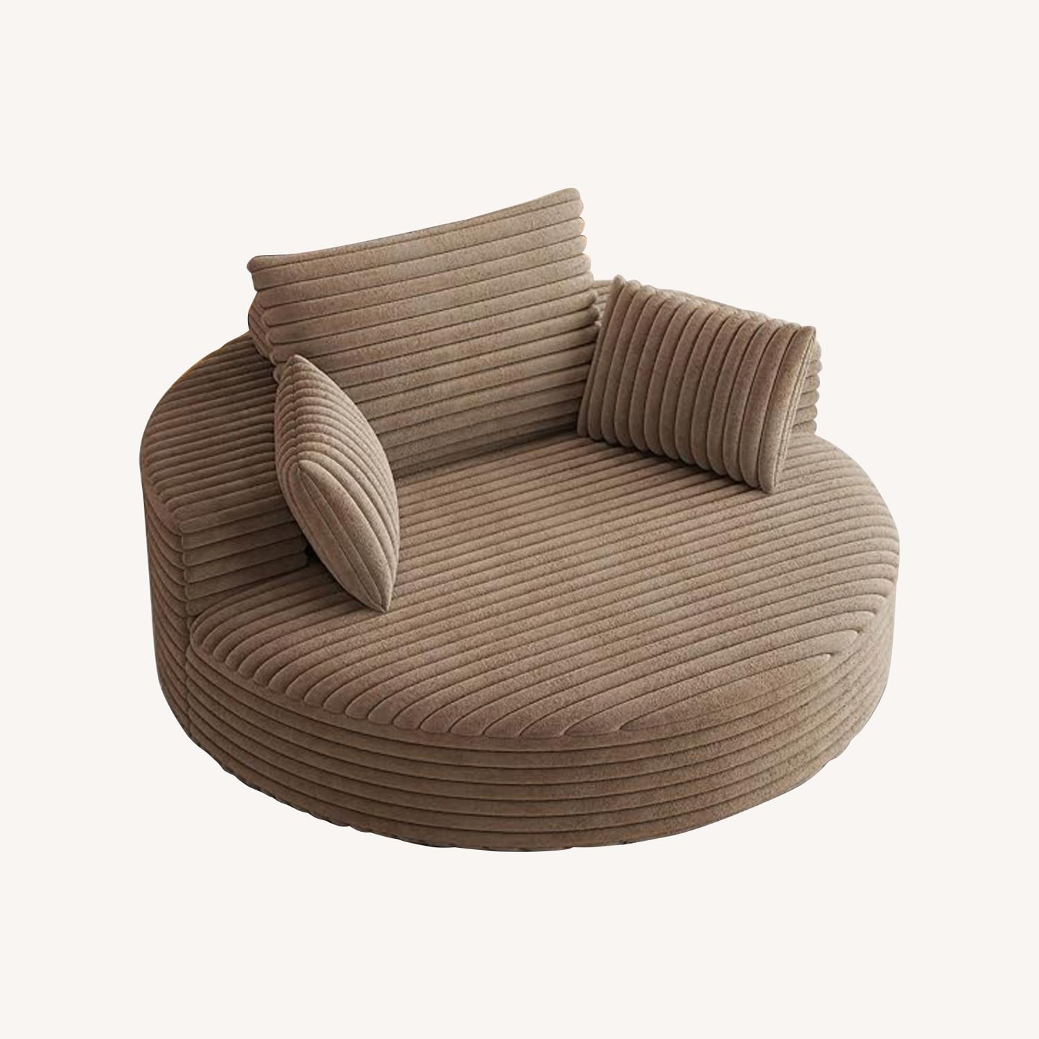 A&E Wood Designs Light Gray Chair and a Half - image-0