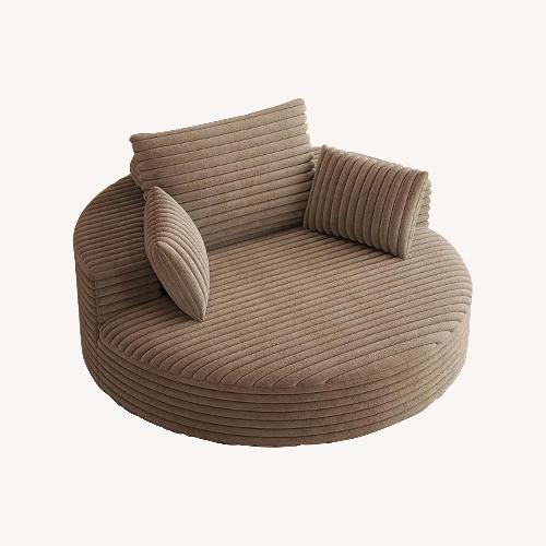 Used A&E Wood Designs Light Gray Chair and a Half for sale on AptDeco