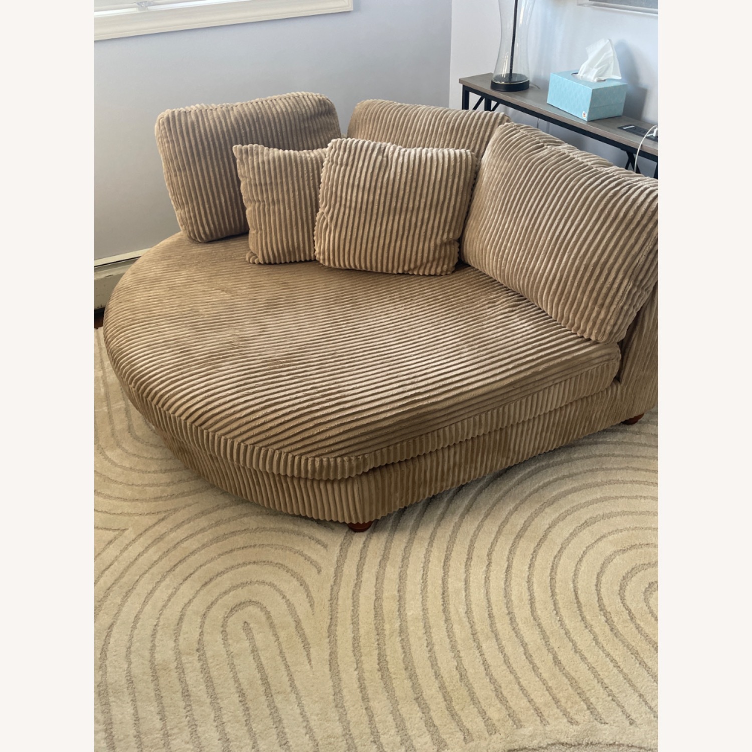 A&E Wood Designs Light Gray Chair and a Half - image-2