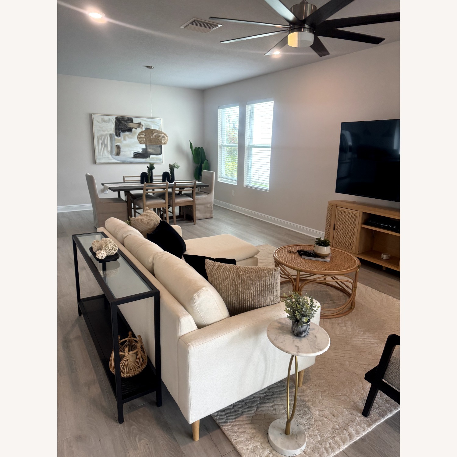 Joybird Audrey Rattan Coffee Table - image-1