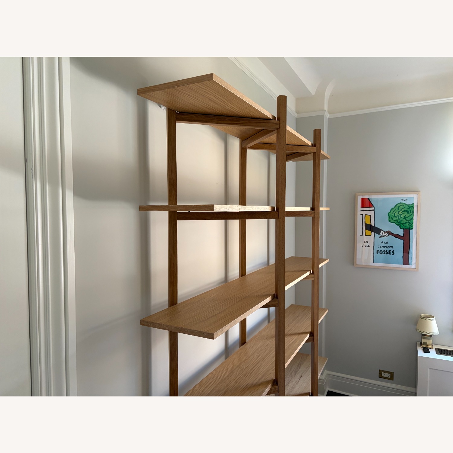 Hem Zig Zag High Shelf Natural Wood Bookcase - image-4