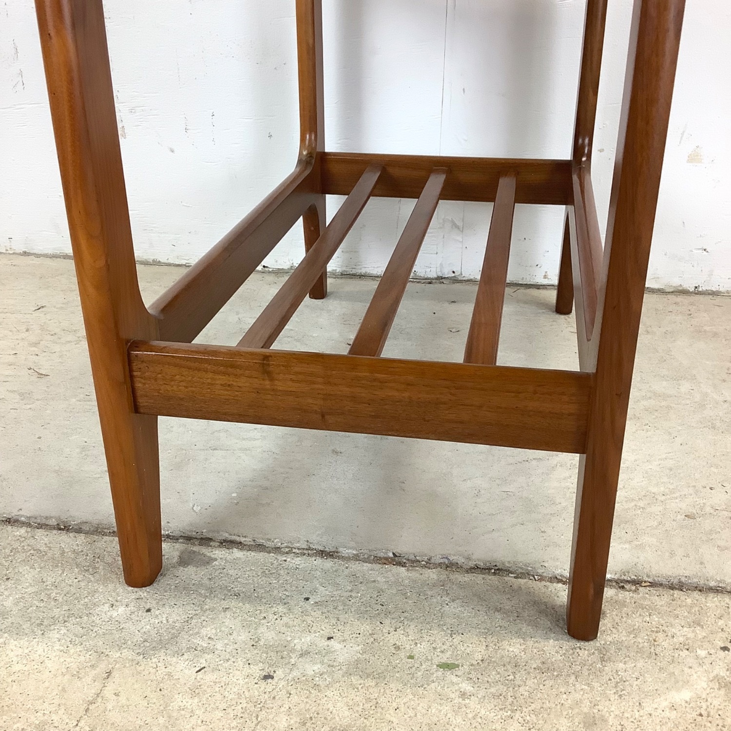 Danish Modern Teak End Table with Black Slate Top - image-16