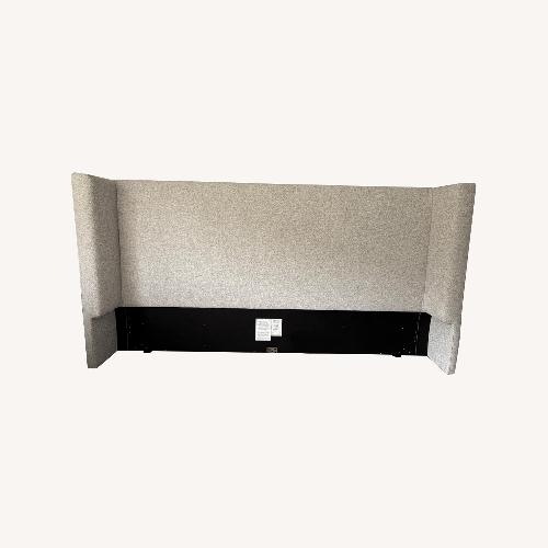 Used West Elm Shelter Headboard— King Custom Headboard for sale on AptDeco