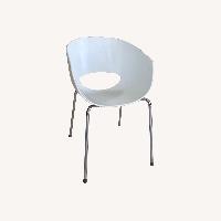 Vintage White Chair Sintesi Orbit Large 1960’s