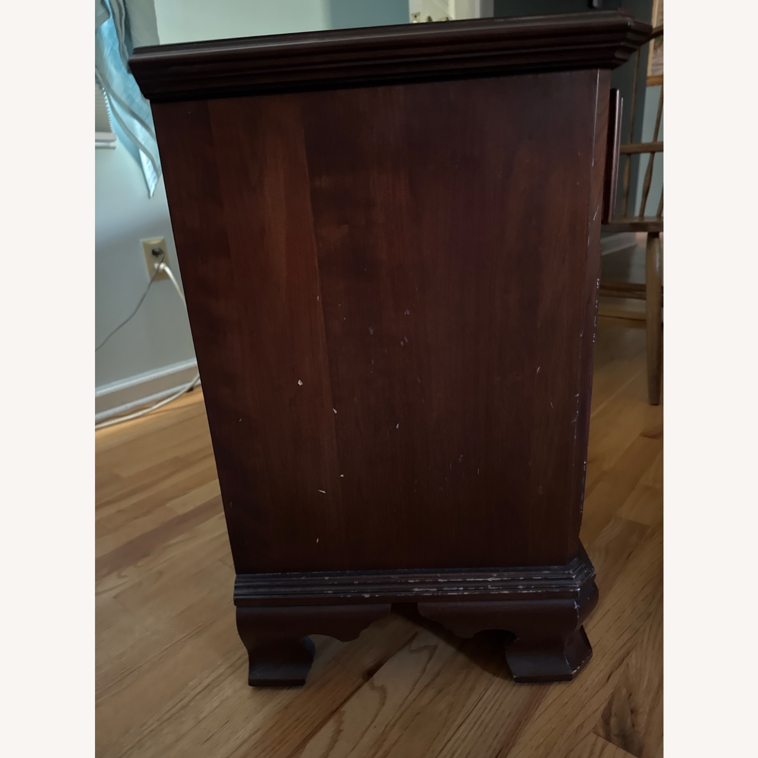 Ethan Allen Dark Brown Wood Side Table - image-3