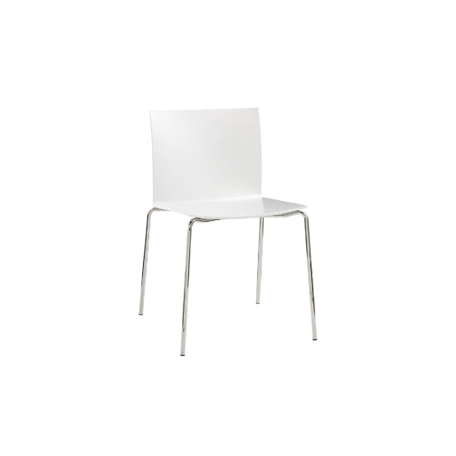 CB2 Slim Dining Chair White - image-0