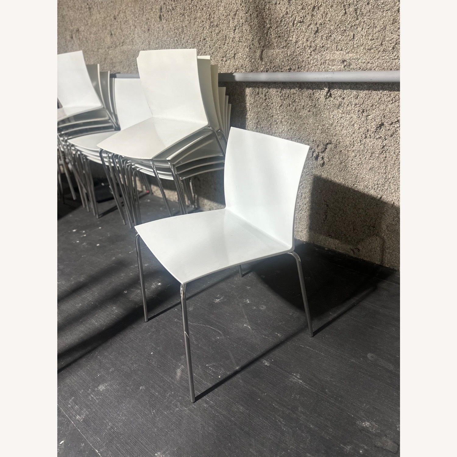 CB2 Slim Dining Chair White - image-3