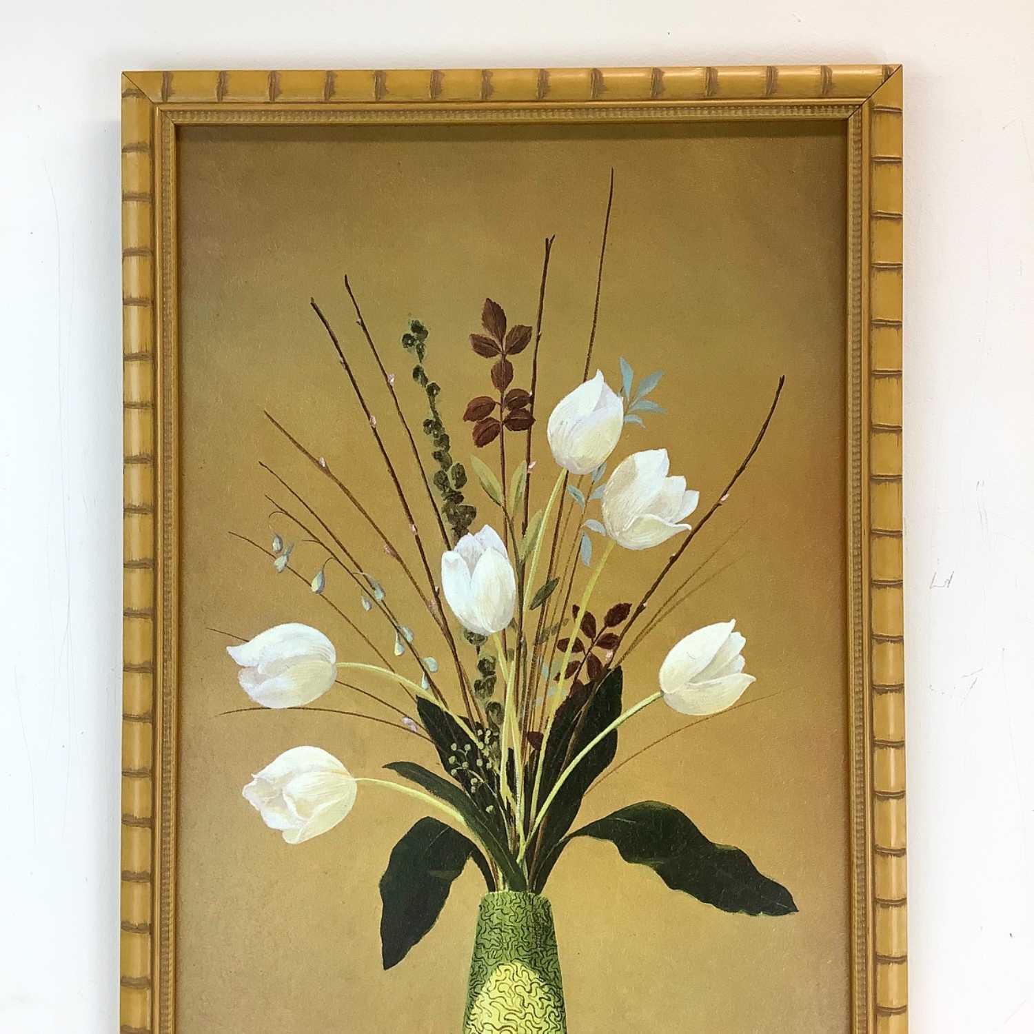 Vintage Gilt Frame Floral Artwork a Pair - image-7