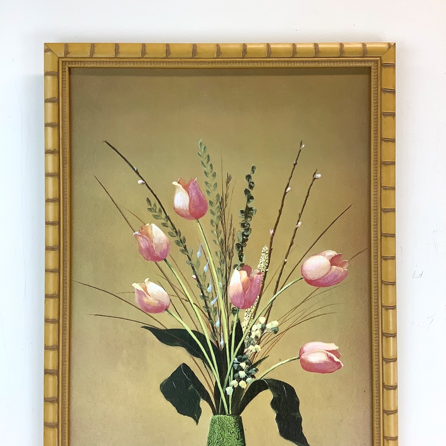 Vintage Gilt Frame Floral Artwork a Pair - image-14