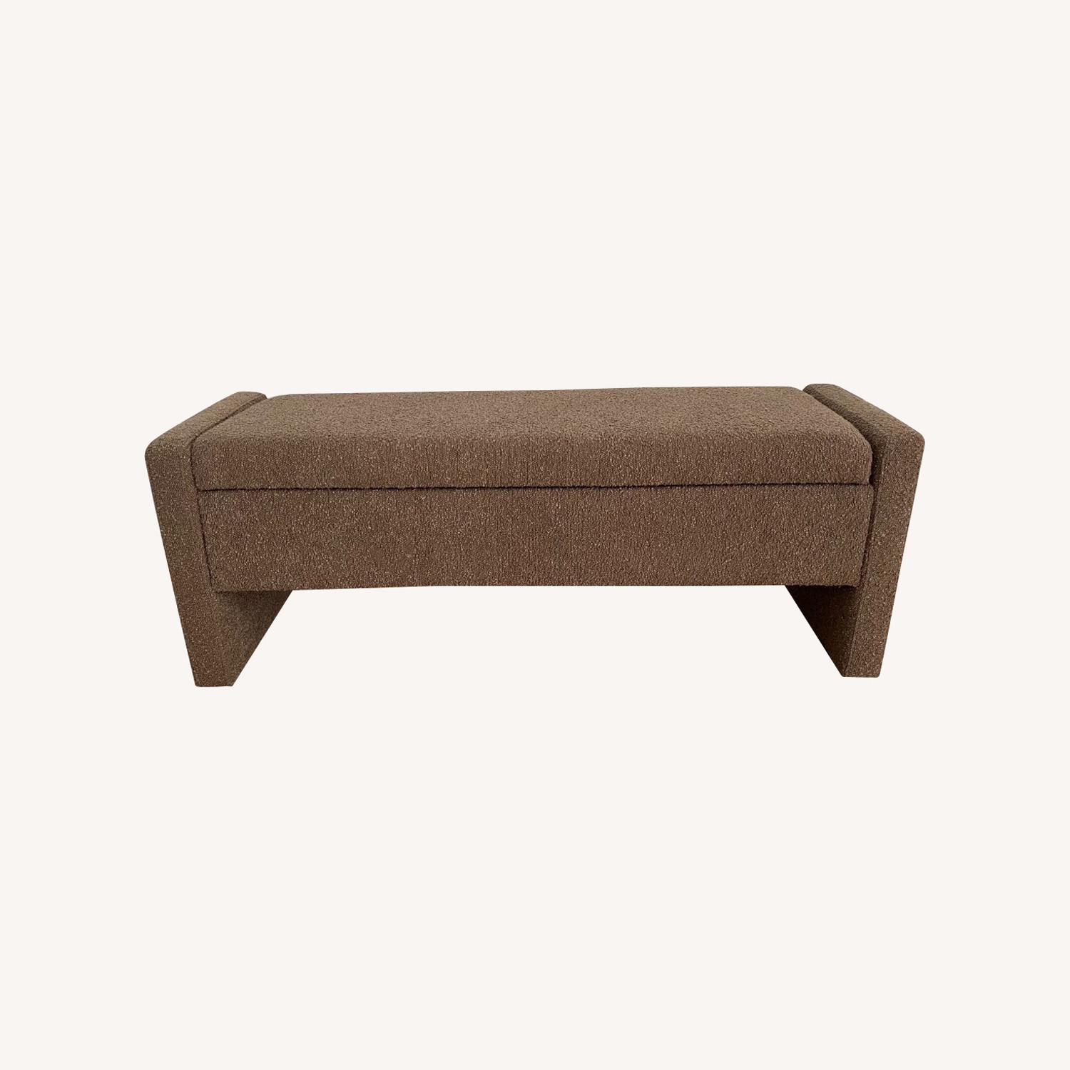 Light Brown Boucle Bench - image-0