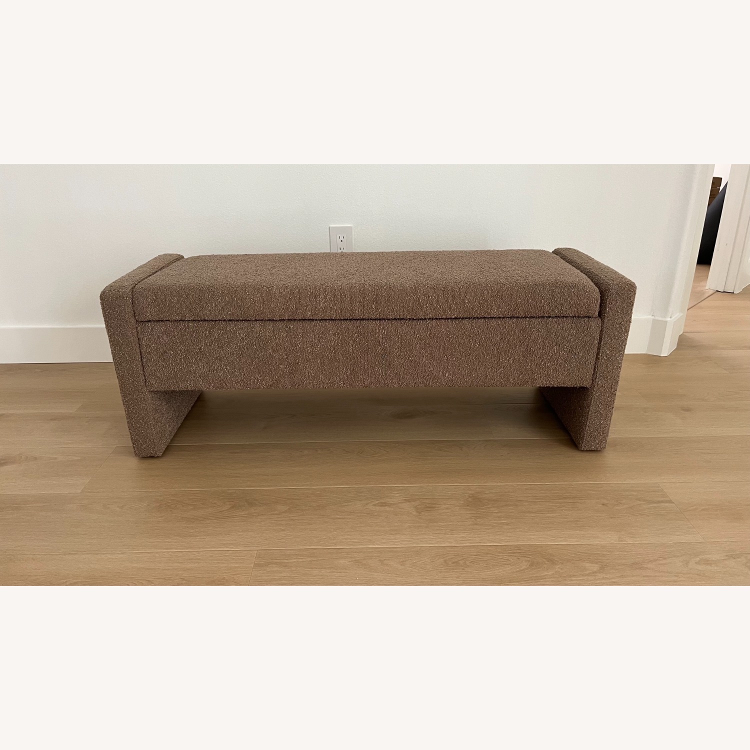 Light Brown Boucle Bench - image-2