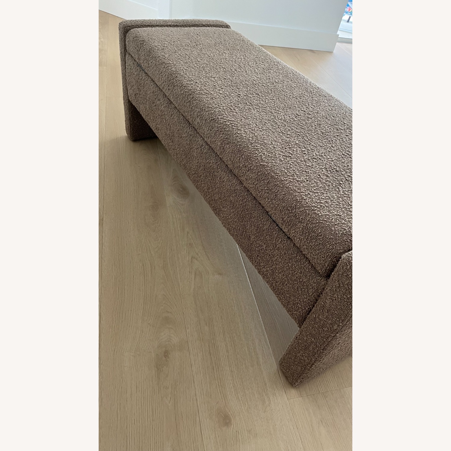 Light Brown Boucle Bench - image-5