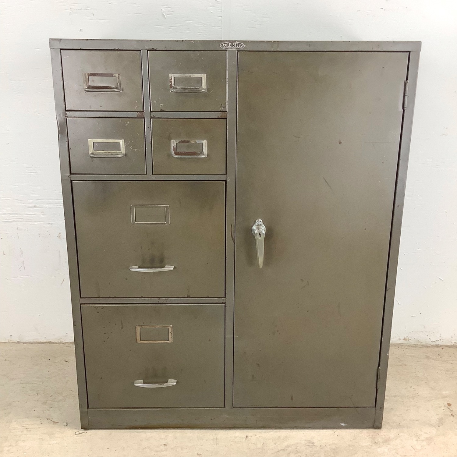 Vintage Industrial Office Cabinet - image-8
