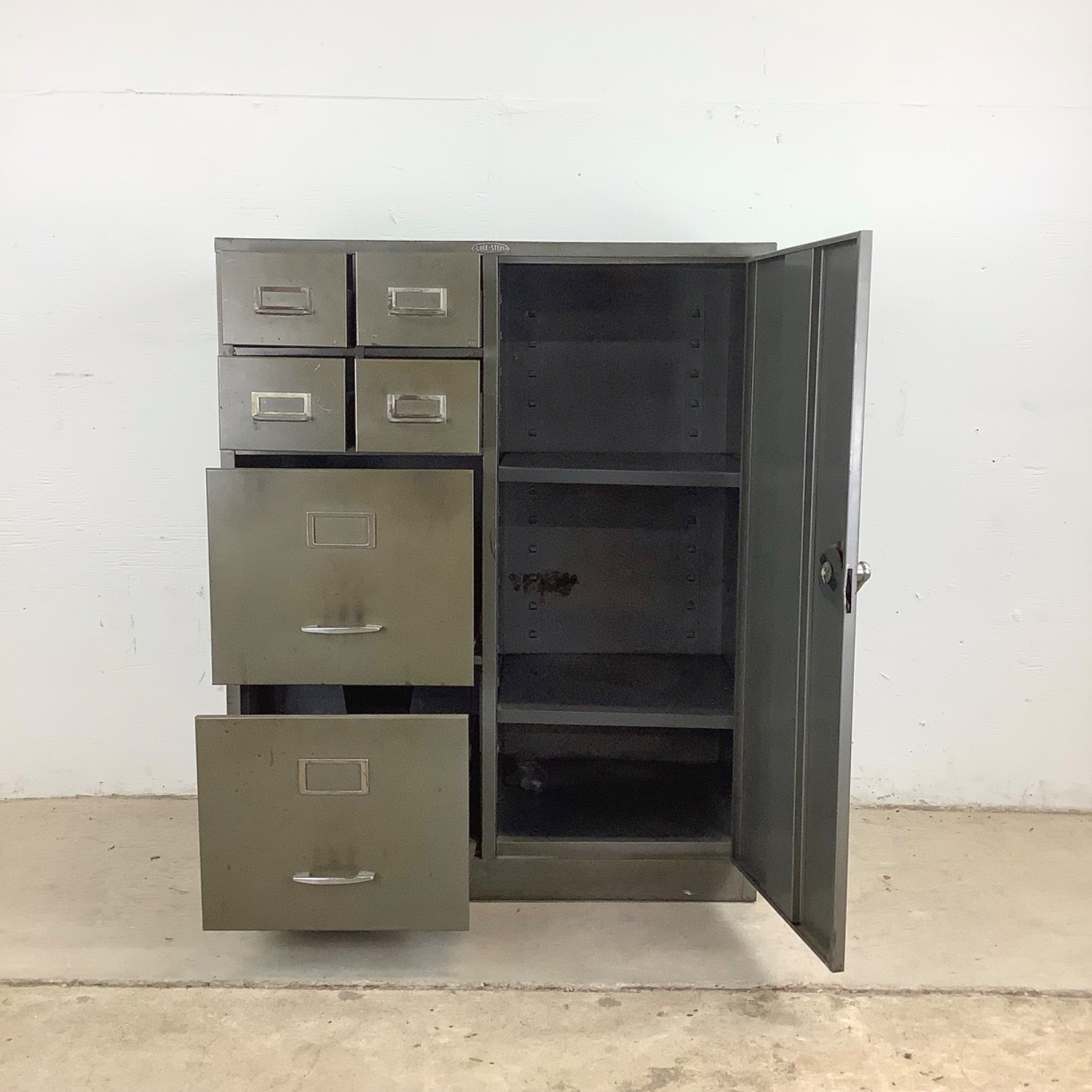 Vintage Industrial Office Cabinet - image-11
