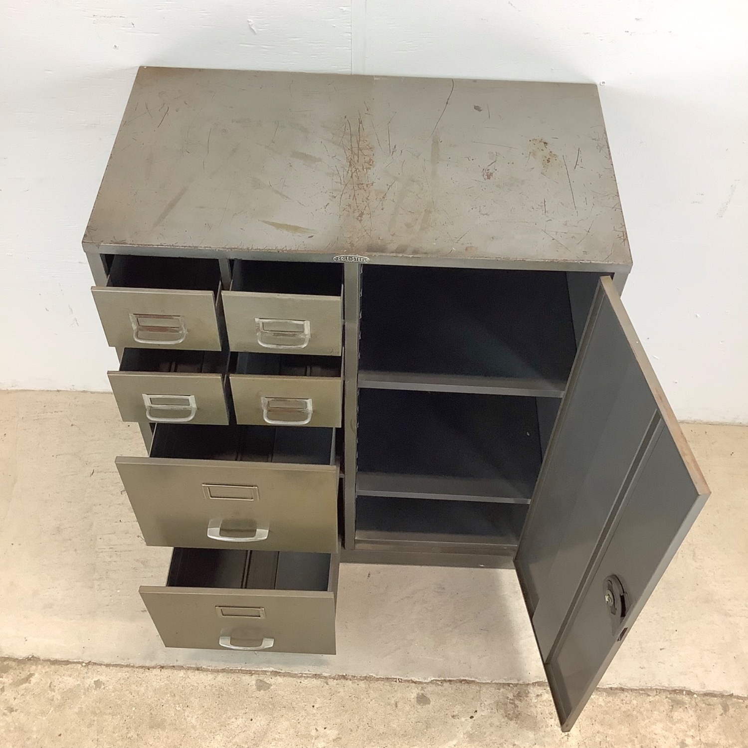 Vintage Industrial Office Cabinet - image-13
