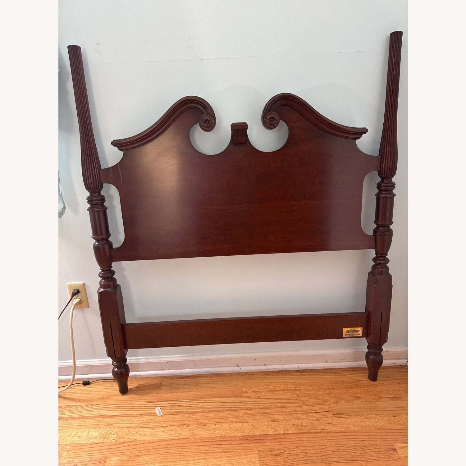 Ethan Allen Dark Brown Wood Twin Bed - image-3