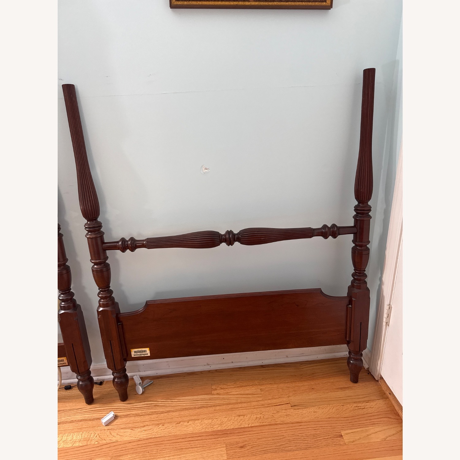 Ethan Allen Dark Brown Wood Twin Bed - image-2