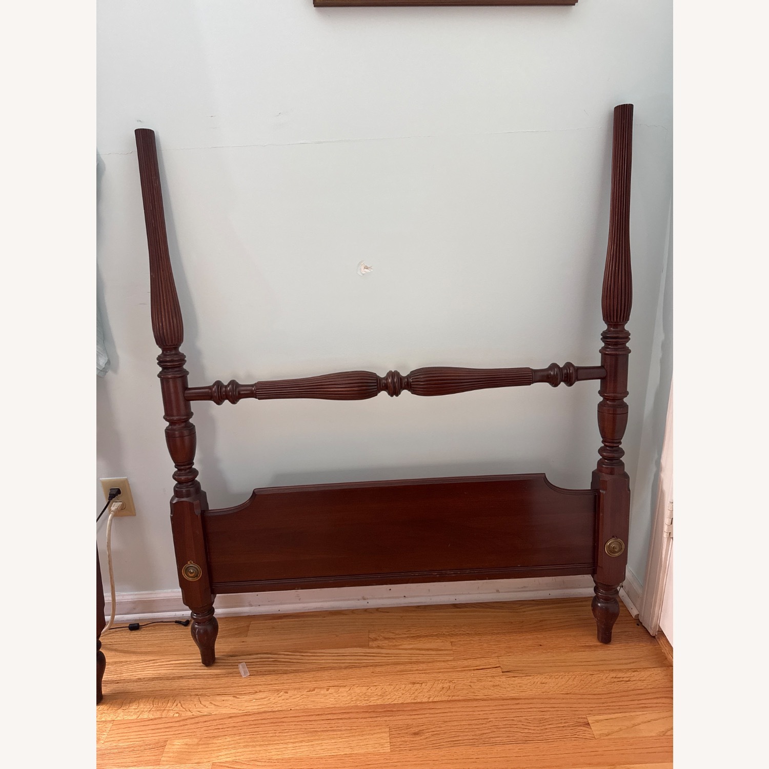 Ethan Allen Dark Brown Wood Twin Bed - image-4