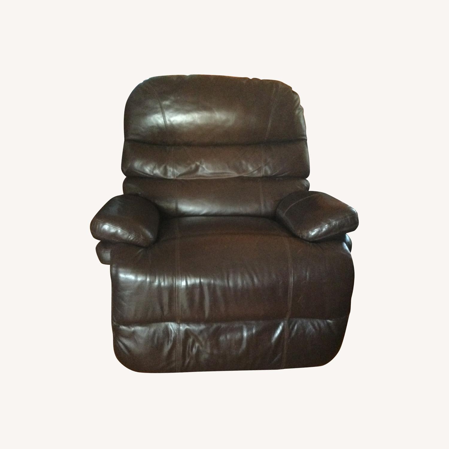 Dark Brown Leather Recliner - image-0