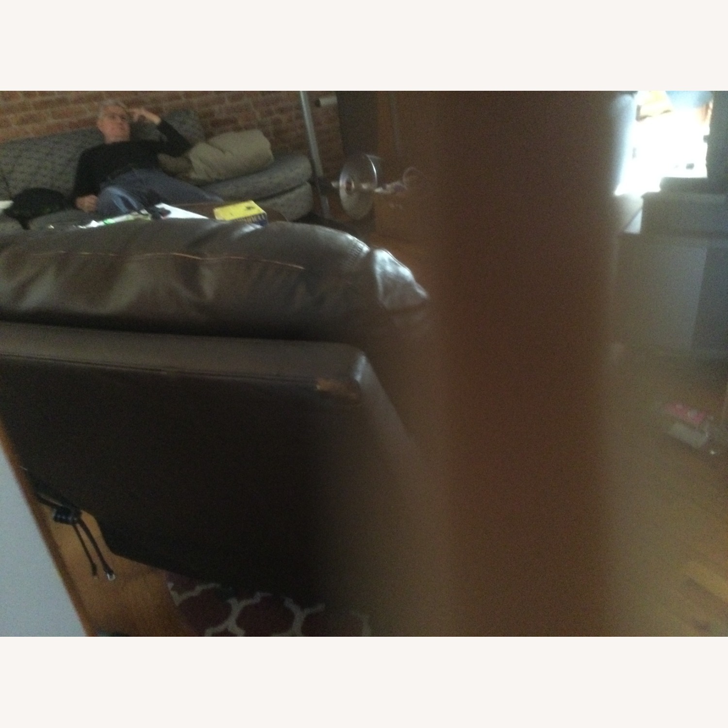 Dark Brown Leather Recliner - image-4