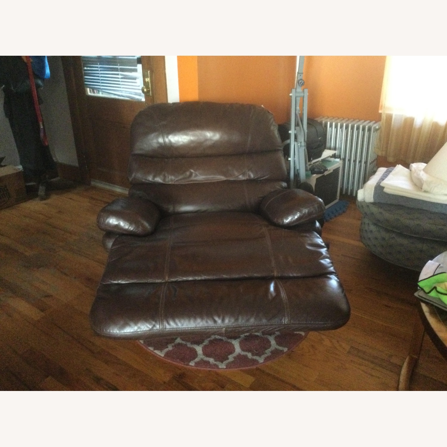 Dark Brown Leather Recliner - image-1