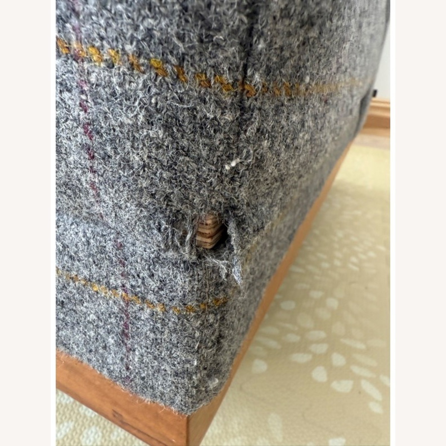 Light Gray Fabric Loveseat - image-1