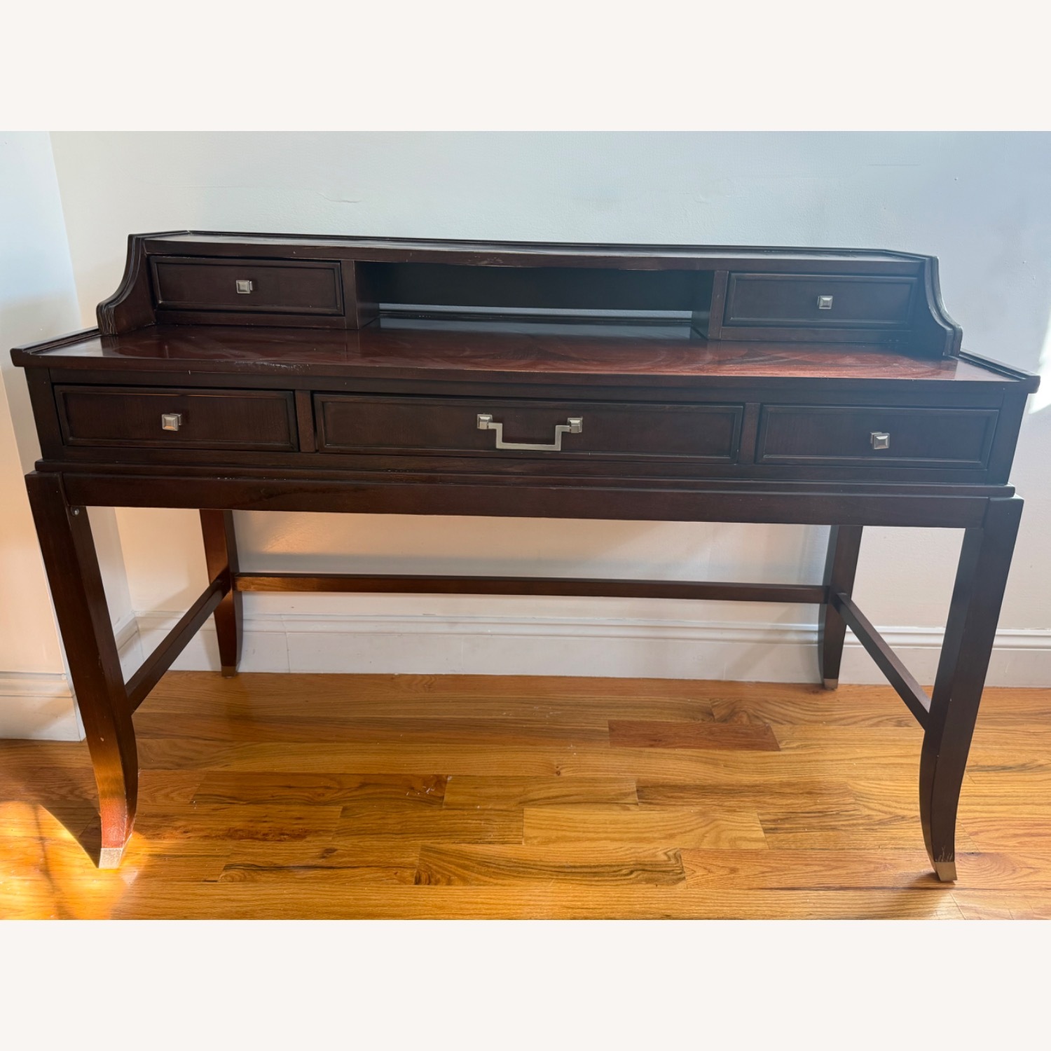 Raymour & Flanigan Dark Brown Wood Desk - image-1