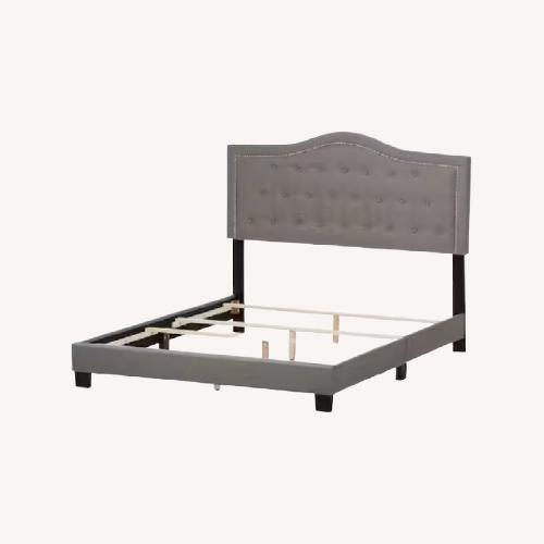 Used Baxton Studio Light Gray Fabric Full Bed for sale on AptDeco